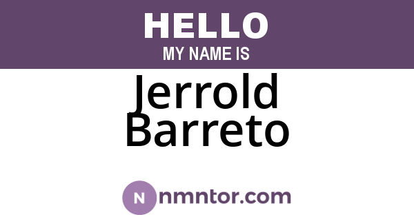 Jerrold Barreto