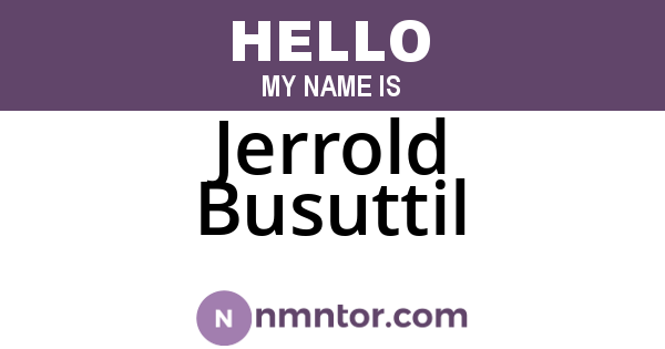 Jerrold Busuttil