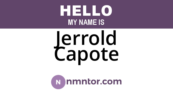 Jerrold Capote