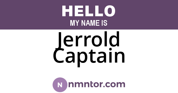 Jerrold Captain
