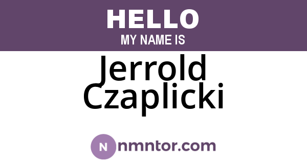 Jerrold Czaplicki