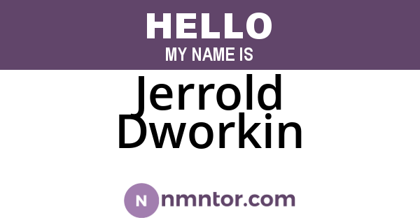 Jerrold Dworkin