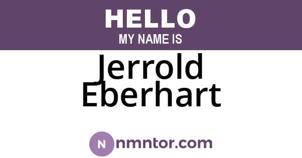 Jerrold Eberhart
