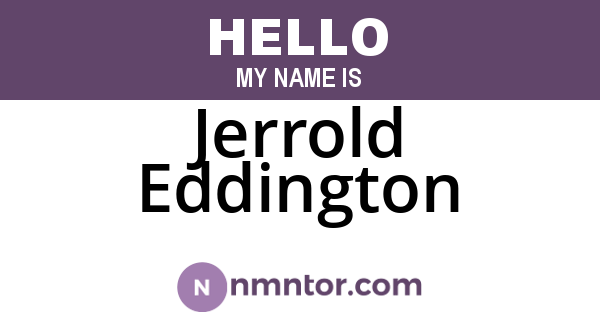 Jerrold Eddington