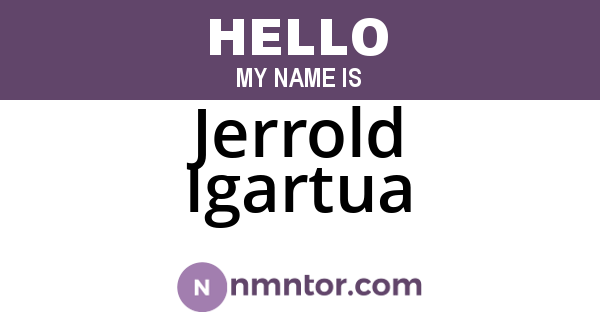 Jerrold Igartua