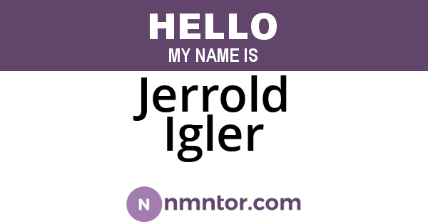 Jerrold Igler