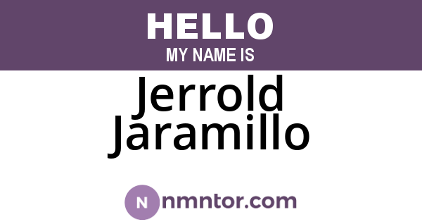 Jerrold Jaramillo