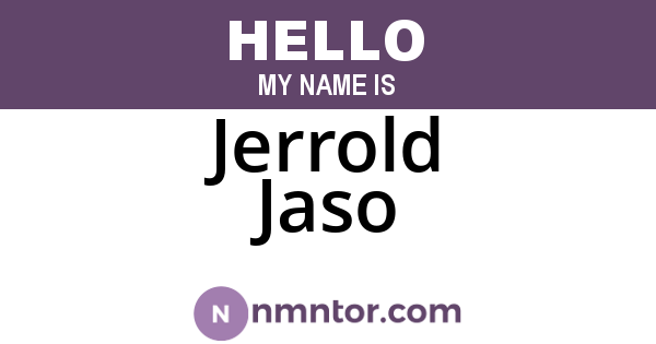 Jerrold Jaso
