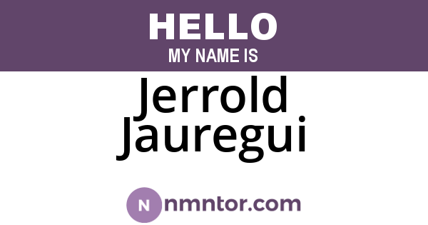 Jerrold Jauregui
