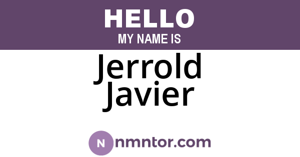 Jerrold Javier