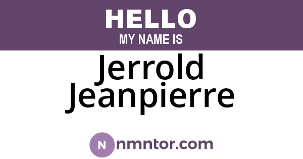 Jerrold Jeanpierre