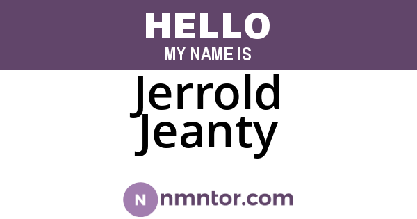 Jerrold Jeanty
