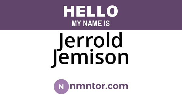 Jerrold Jemison