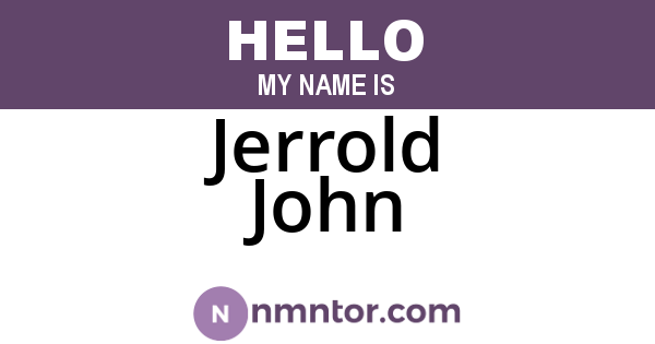 Jerrold John
