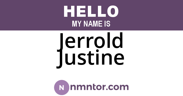 Jerrold Justine