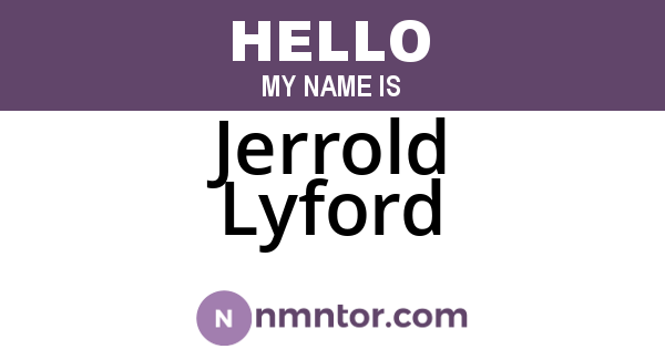 Jerrold Lyford