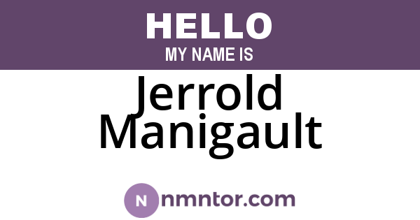 Jerrold Manigault