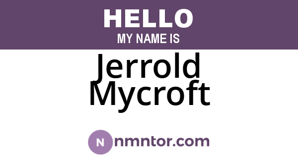 Jerrold Mycroft
