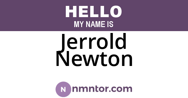 Jerrold Newton