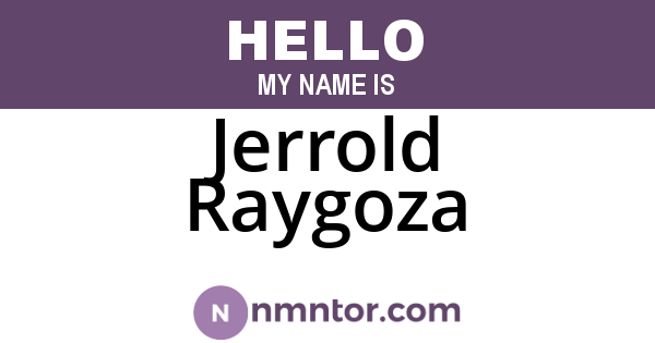 Jerrold Raygoza