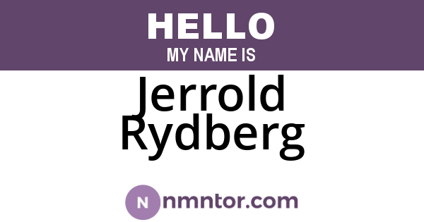 Jerrold Rydberg