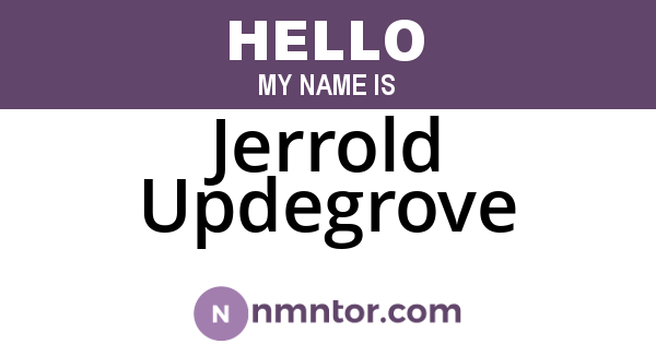Jerrold Updegrove
