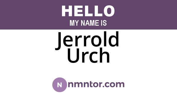 Jerrold Urch