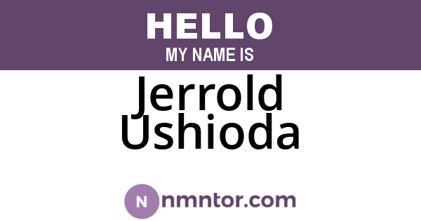 Jerrold Ushioda