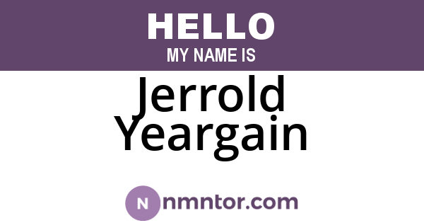 Jerrold Yeargain