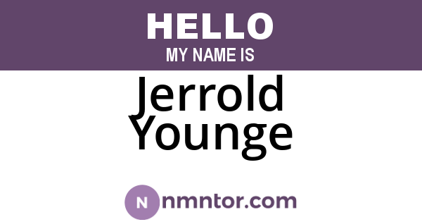 Jerrold Younge