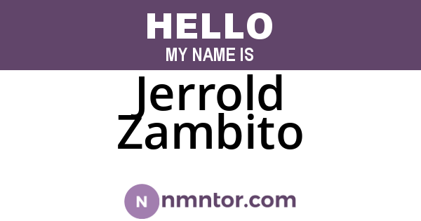 Jerrold Zambito