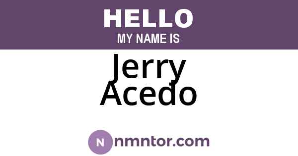 Jerry Acedo