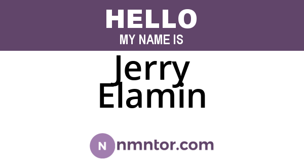 Jerry Elamin