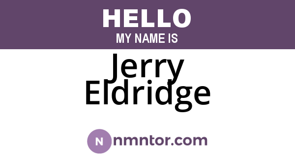 Jerry Eldridge