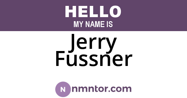 Jerry Fussner