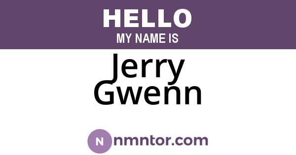 Jerry Gwenn