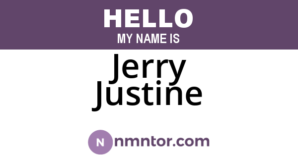 Jerry Justine