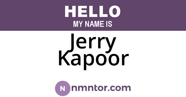 Jerry Kapoor
