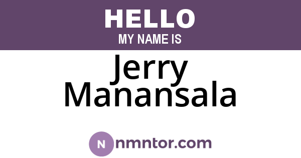 Jerry Manansala