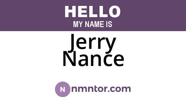 Jerry Nance