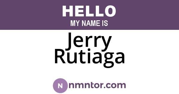Jerry Rutiaga