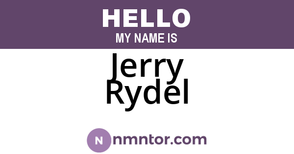 Jerry Rydel