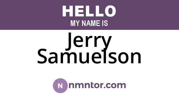 Jerry Samuelson