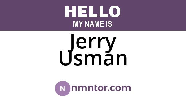Jerry Usman
