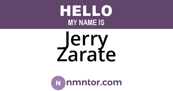 Jerry Zarate