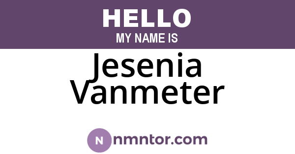 Jesenia Vanmeter