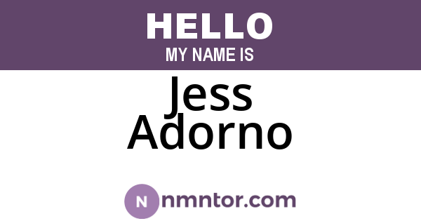 Jess Adorno