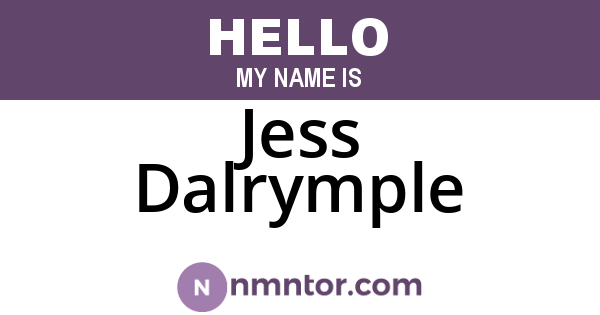 Jess Dalrymple