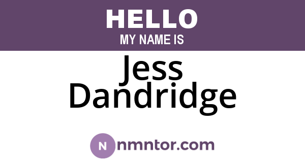 Jess Dandridge