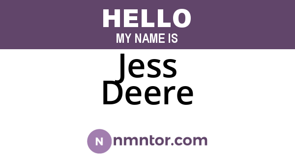 Jess Deere